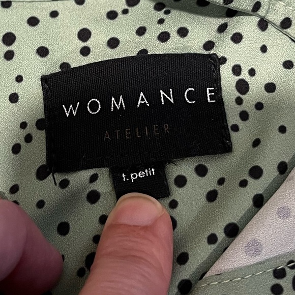 WOMANCE – Green Polka Dot Tunic Size XS - Picture 2 of 7